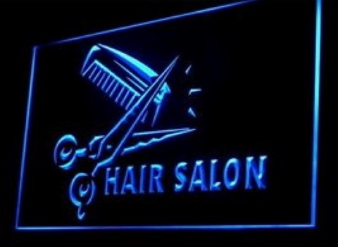 Hair Salon Beauty Cutting Hair LED Neon Sign